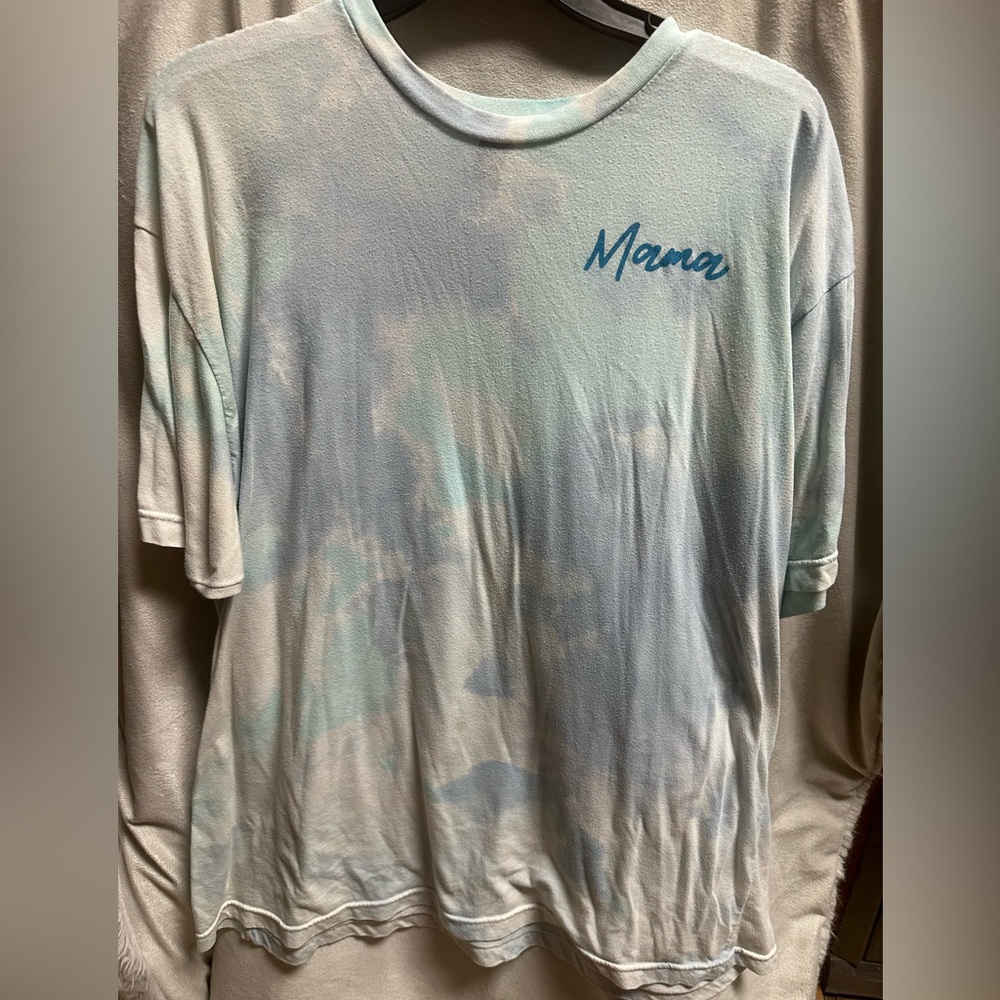 Blue Tie-Dye T-Shirt with hidden scripture Logo